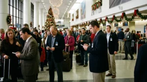 Imagem de capa representando a palavra-chave 'anac reforça operação fim', com agentes discretos nos aeroportos durante a Operação Fim de Ano