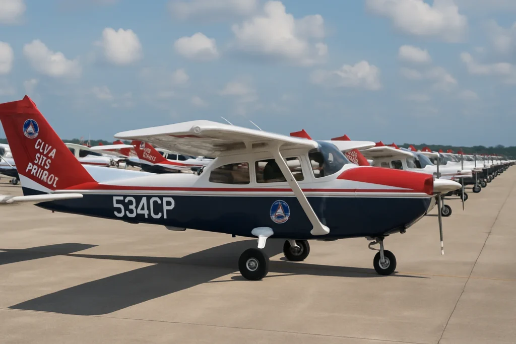 Capa horizontal 16:9 representando a confirmação de 15 Cessna pela Textron para Civil Air Patrol na aviação