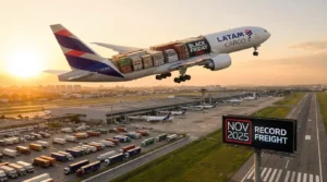 Imagem horizontal 16:9 representando notícias da aviação com destaque para LATAM Cargo durante a Black Friday 2025 no Brasil