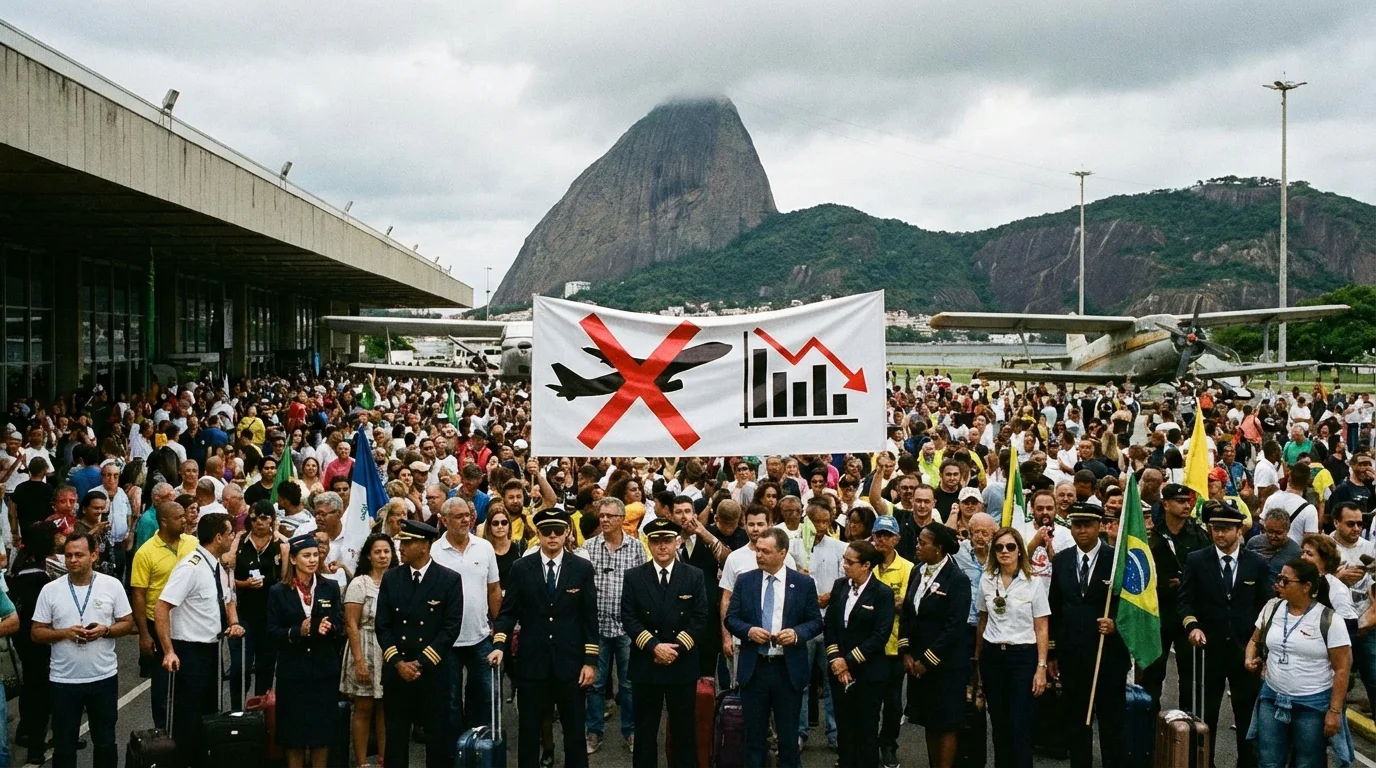 Imagem representando Santos Dumont: setor de turismo do Rio rejeitando aumento do teto em 2026