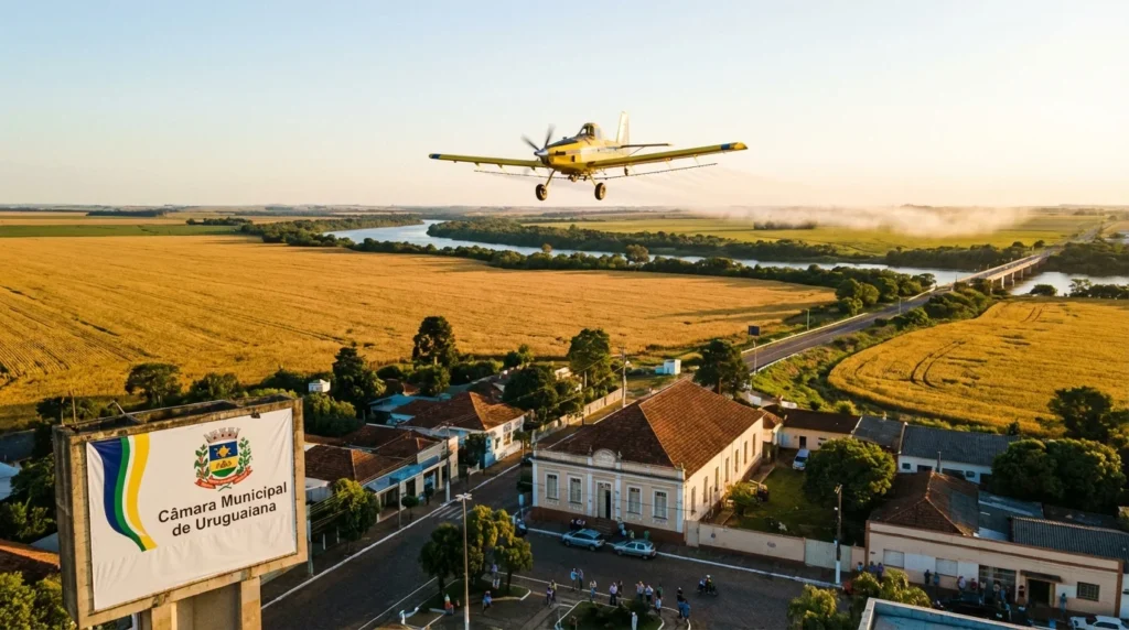 Imagem de capa horizontal 16:9 representando a câmara uruguaiana declara aviação, destaque na câmara uruguaiana declara aviação.